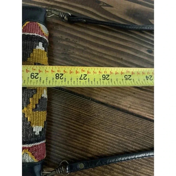 Kilim Butterfly Clutch Crossbody Strap- Western Aztec Design - Picture 8 of 8